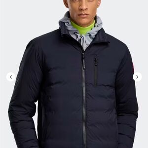 ♥️ NWT CANADA GOOSE Men's Lodge Zip-Front Puffer Coat in RED 😍